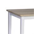Pemberly Row Square Casual Dining Table in White and Natural