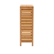 Pemberly Row 2-Door & 3-Shelf Bamboo Floor Cabinet in Natural Brown