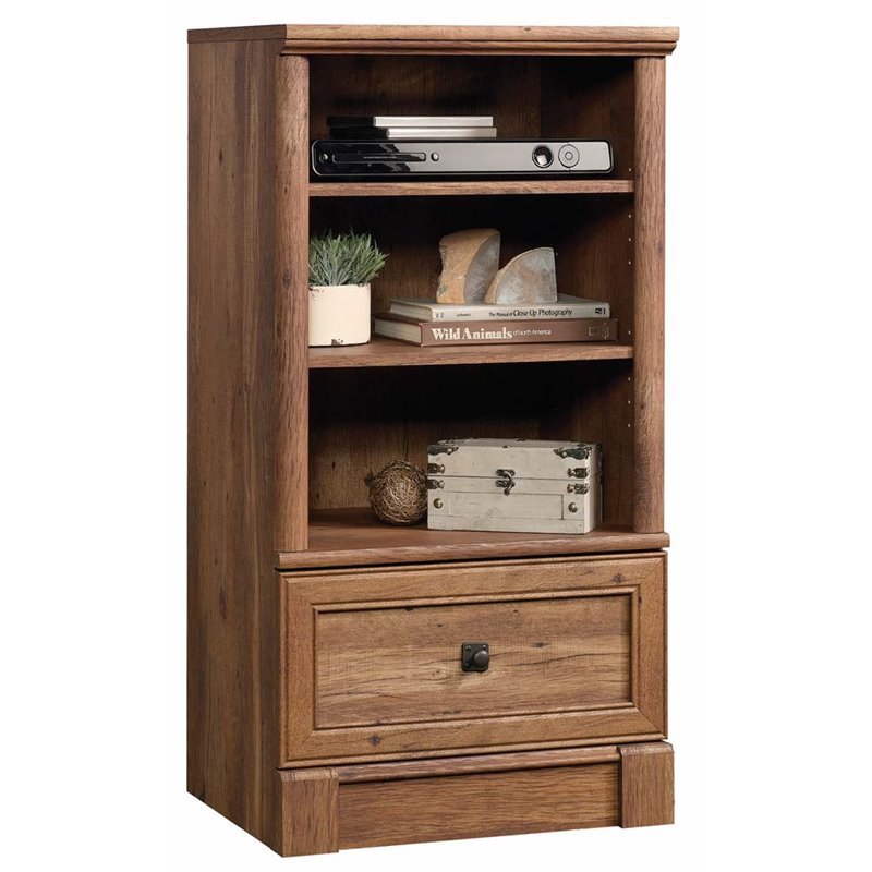Pemberly Row 3 Shelf Audio Rack In Vintage Oak Pr 1598250 Pemberly Row 3 Shelf Audio Rack In Vintage Oak