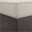 Pemberly Row Traditional Wicker / Rattan Patio Ottoman in Brown