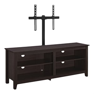 Pemberly Row Transitional Wood TV Stand for TVs up to 58&quot with Mount in Espresso