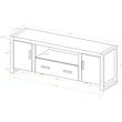 Pemberly Row Industrial Wood TV Stand for TVs up to 60