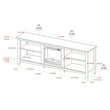 Pemberly Row Modern Wood Fireplace TV Stand for TVs up to 70