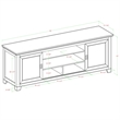 Pemberly Row Traditional Wood Sliding Door TV Console for TVs up to 70