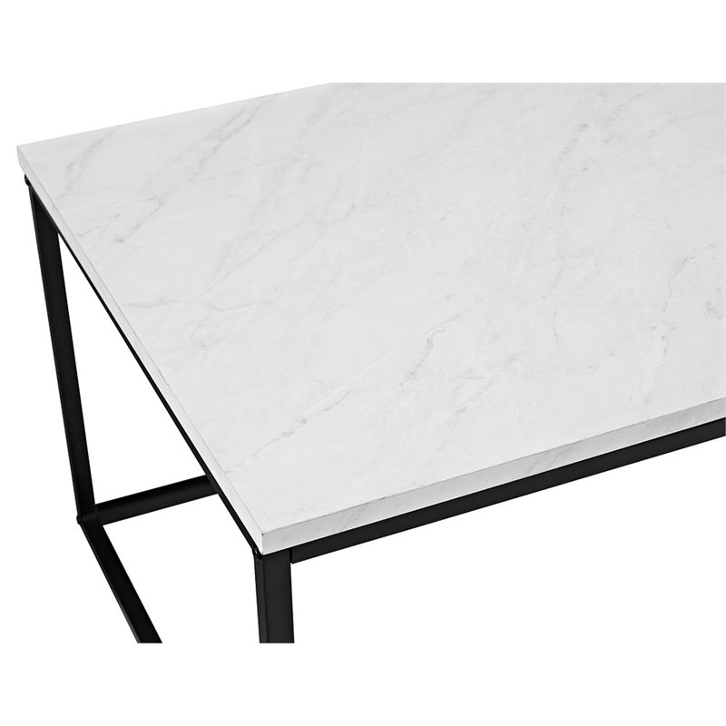 Pemberly Row Open Box Coffee Table in Marble