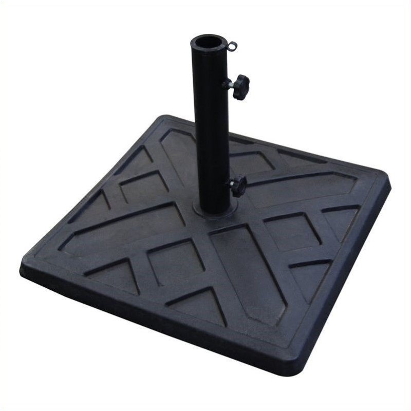 Pemberly Row Square Umbrella Base in Black Cymax Business