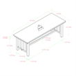 Pemberly Row Wood Dining Bench in Antique Black