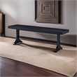Pemberly Row Wood Dining Bench in Antique Black