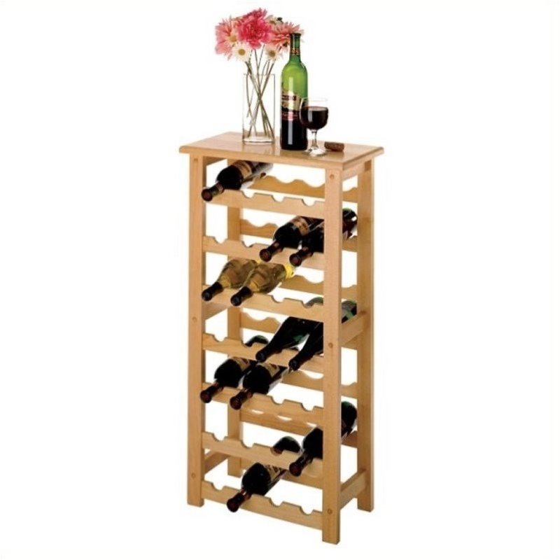 Pemberly Row 28 Bottle Wine Rack In Natural Pr 5476 Pemberly Row 28 Bottle Wine Rack In Natural