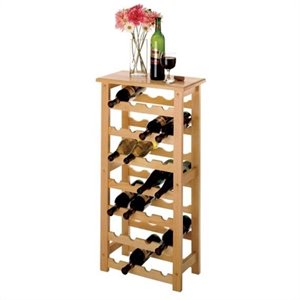 pemberly row 28 bottle wine rack in natural