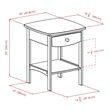 Pemberly Row Transitional Solid Wood Nightstand with Drawer in Natural