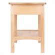 Pemberly Row Transitional Solid Wood Nightstand with Drawer in Natural