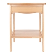 Pemberly Row Transitional Solid Wood Nightstand with Drawer in Natural