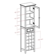 Pemberly Row Transitional Composite Wood/Glass Wine Rack in Black