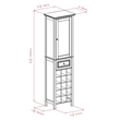 Pemberly Row Transitional Composite Wood/Glass Wine Rack in Black