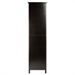 Pemberly Row Transitional Composite Wood/Glass Wine Rack in Black