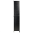 Pemberly Row Transitional Composite Wood/Glass Wine Rack in Black