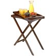Pemberly Row End Table Coffee Accent Table Rectangle in Solid Wood - Walnut