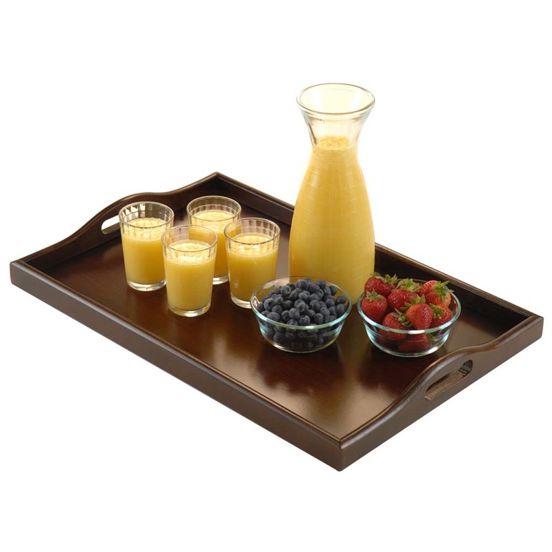 Pemberly Row End Table Coffee Accent Table Rectangle in Solid Wood - Walnut