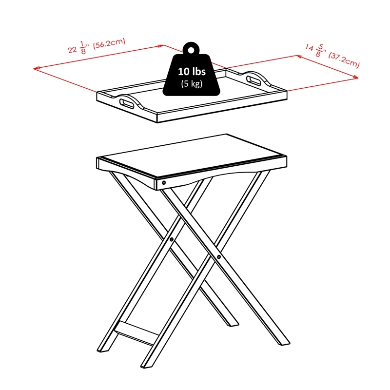 Pemberly Row End Table Coffee Accent Table Rectangle in Solid Wood - Walnut