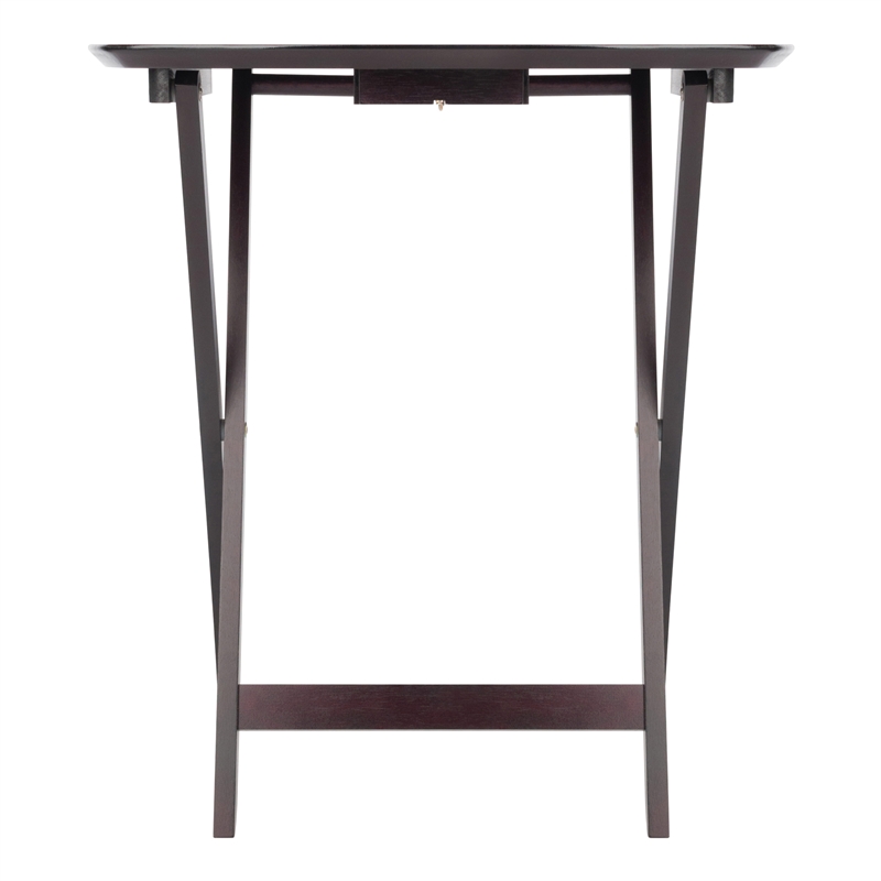 Pemberly Row Oversized Oblong TV Table in Dark Espresso (Set of 4)