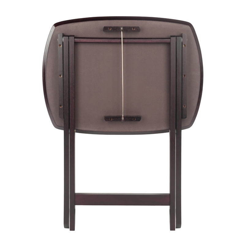 Pemberly Row Oversized Oblong TV Table in Dark Espresso (Set of 4)