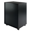 Pemberly Row Modern Wood Storage Cabinet with 5 Drawers in Black