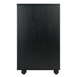 Pemberly Row Modern Wood Storage Cabinet with 5 Drawers in Black