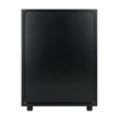 Pemberly Row Modern Wood Storage Cabinet with 5 Drawers in Black