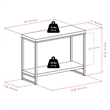 Pemberly Row Modern Wood Console Table Enamel Tube in Espresso