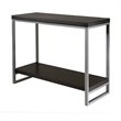 Pemberly Row Modern Wood Console Table Enamel Tube in Espresso