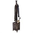Pemberly Row Transitional Solid Wood Coat Tree and Umbrella Rack in Cappuccino