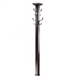 Pemberly Row Transitional Solid Wood Coat Tree and Umbrella Rack in Cappuccino