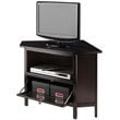 Pemberly Row Transitional Solid Wood Corner TV Stand in Espresso