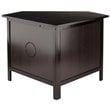 Pemberly Row Transitional Solid Wood Corner TV Stand in Espresso