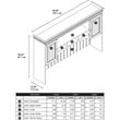 Pemberly Row Hutch for L Shaped Desk in Antique White