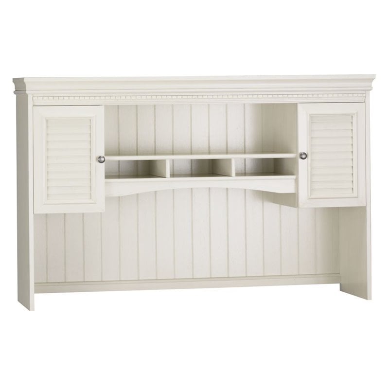 Pemberly Row Hutch for L Shaped Desk in Antique White