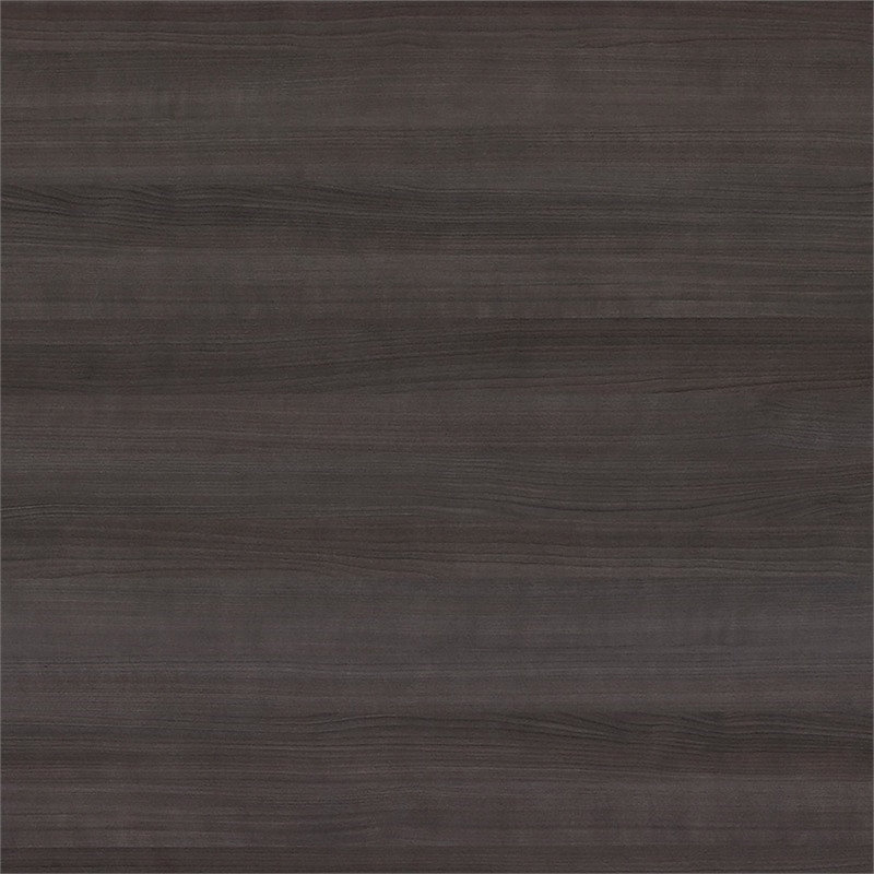 Pemberly Row Traditional Wood L-Shaped Desk w/Hutch & Bookcase in Heather Gray