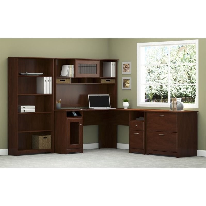 Pemberly Row 3 Piece Office Set in Cherry
