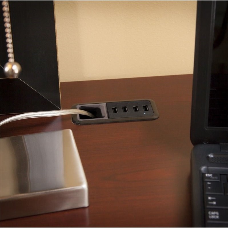 Pemberly Row 3 Piece Office Set in Cherry