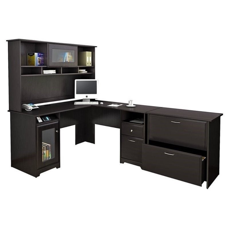 Pemberly Row 3 Piece Office Set in Espresso Oak