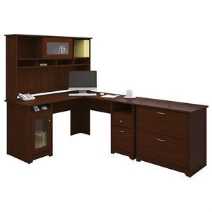 Pemberly Row 3 Piece Office Set in Harvest Cherry