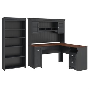 pemberly row 3 piece office set in antique black