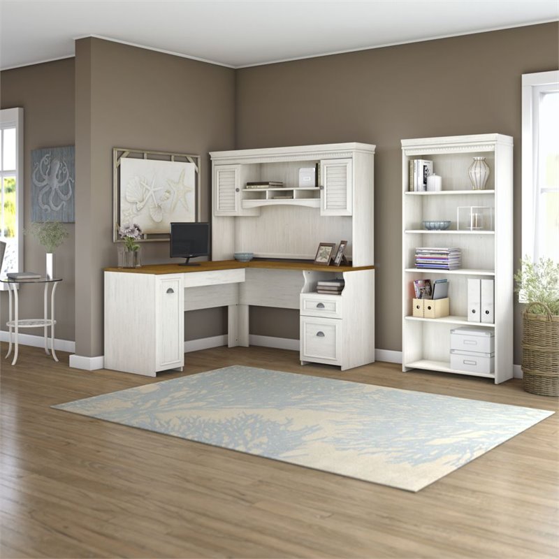 Pemberly Row 3 Piece Office Set in Antique White