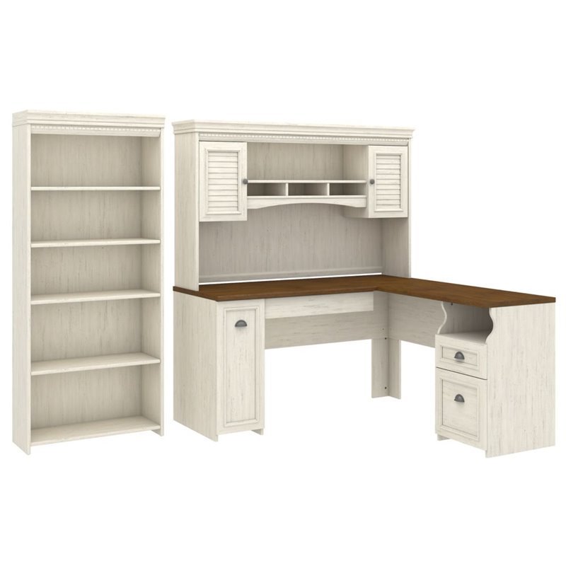 Pemberly Row 3 Piece Office Set in Antique White