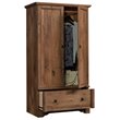 Pemberly Row Traditional Engineered Wood Bedroom Armoire with Garment Rod in Oak