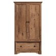 Pemberly Row Traditional Engineered Wood Bedroom Armoire with Garment Rod in Oak