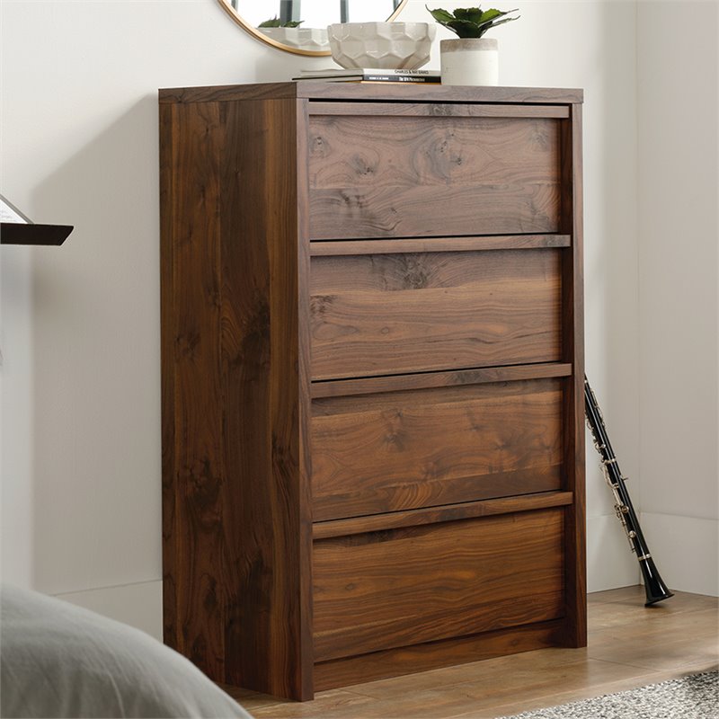 Pemberly Row 4-Drawer Traditional Engineered Wood Chest in Grand Walnut