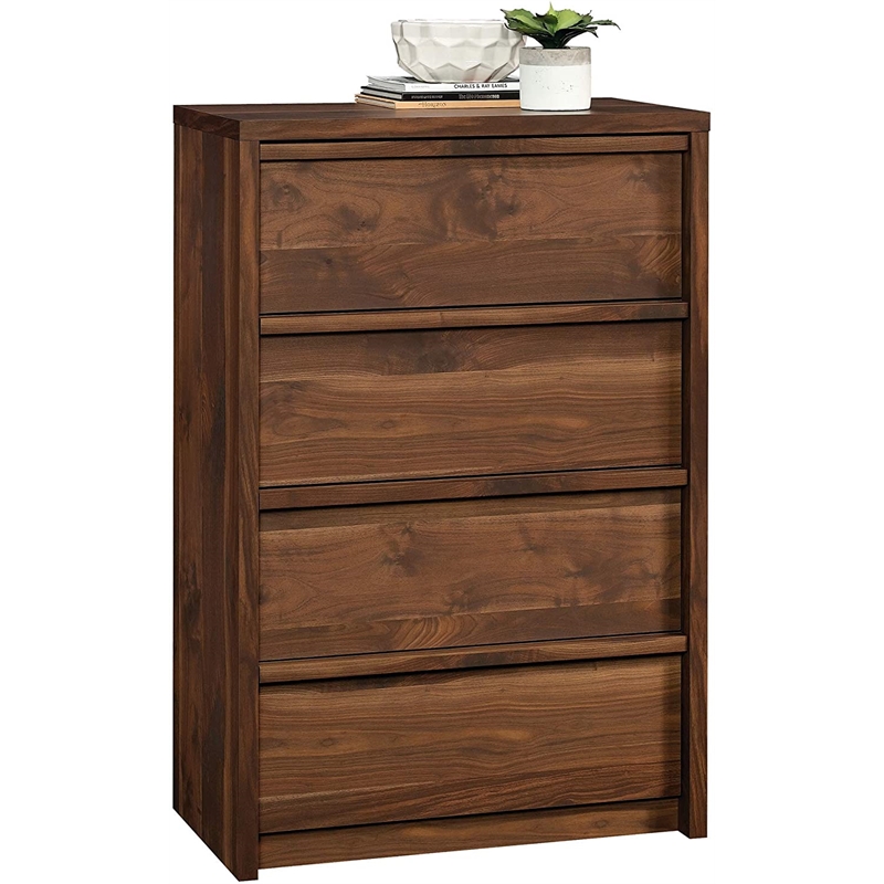Pemberly Row 4-Drawer Traditional Engineered Wood Chest in Grand Walnut