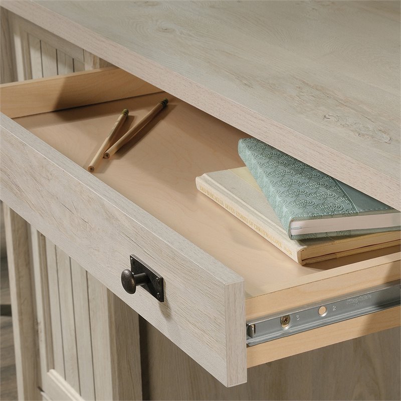 Pemberly Row Engineered Wood 3-Drawers Computer Desk in Chalked Chestnut